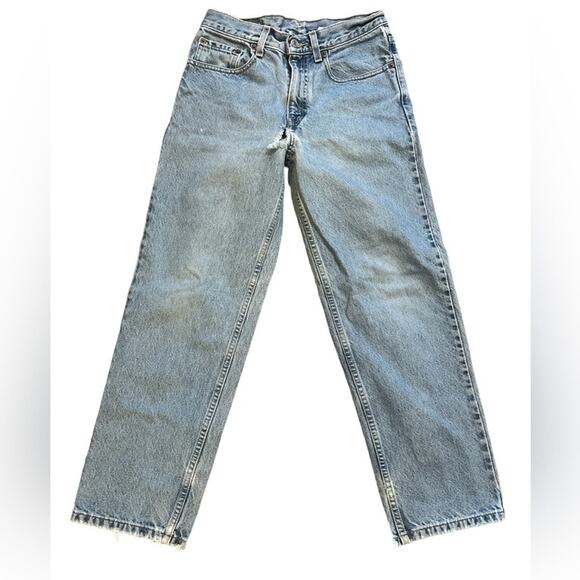 Vtg 90 Levi's 550 Relaxed Fit Student Jeans Damaged Size 27X28 USA Classic - Picture 1 of 7